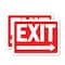 Signmission Exit Sign, Vinyl Decal, 14 in W, 10 in H, Exit Right OS-2PACK-MISC-D-1014-L-19486 - alternate 1
